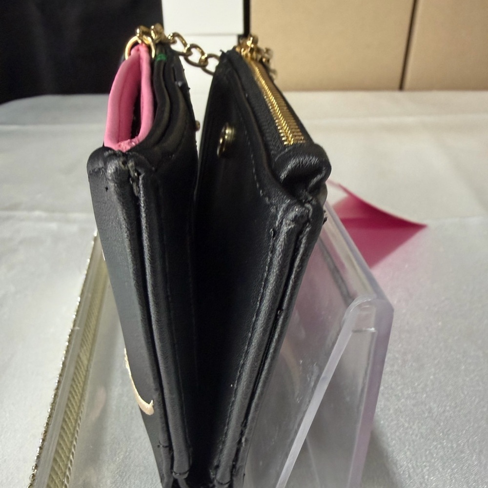 Betsey Johnson black and pink compact wallet brand new - Picture 3 of 6